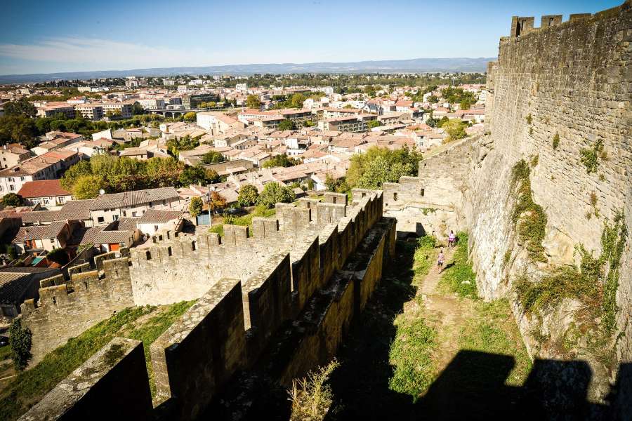 vue panoramique Château comtal à Carcassonne